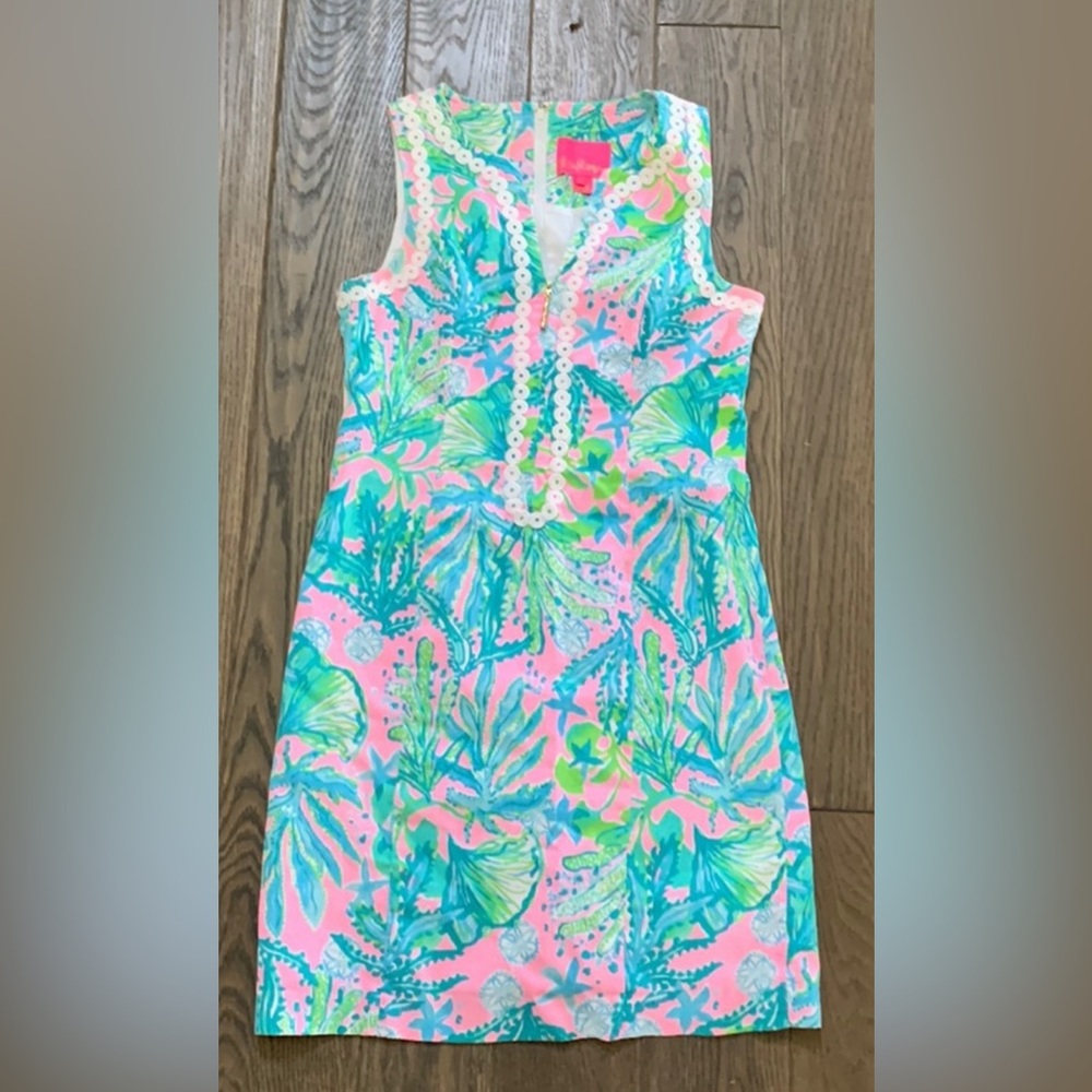 Lilly Pulitzer Delila Stretch Shift Dress - Mandevilla Baby Hip Nautic